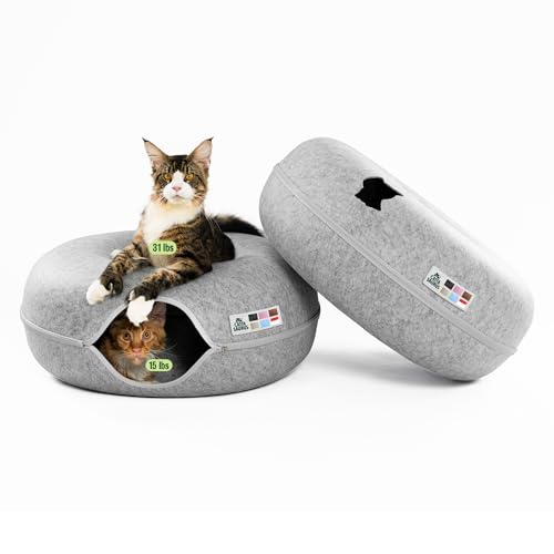 Peekaboo Cat Cave Duo Jumbo Set (Light Gray + Light Gray / Jumbo)