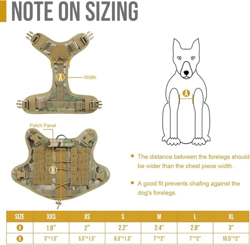 Tactical Dog Harness with Handle No (X-Small / Multi-colored)