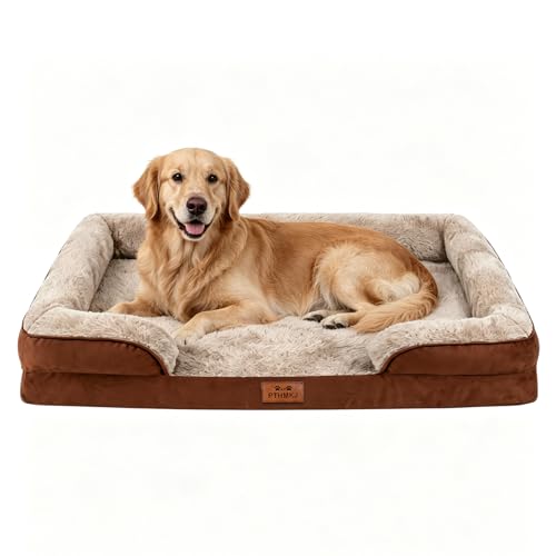 Orthopedic Extra Large Dog Bed (Brown / 44.0" L x 31.5" W x 7.5" Th)