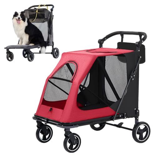 Dog Stroller for Large (Red)