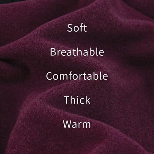 2 Pack Dog Fleece Sweater Dog Sweatshirt Turtleneck Jacket Warm Stretchy Pet Cold Weather Clothes for Medium Large Dogs (XX-Large(Chest-32.7") / Purple, Claret)