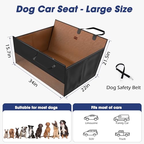 XL Dog Car Seat (Brown / XL)