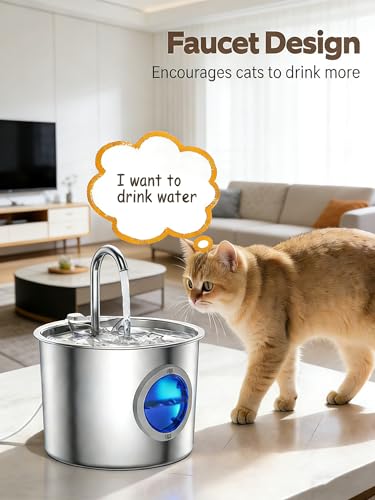 Cat Water Fountain Advanced 304 Stainless Steel 2.2L