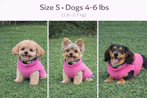 Dog Fleece Vest Sweater with Leash Ring (S (4-6lbs) / Pink)