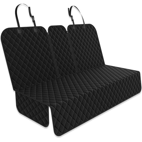 Dog Car Seat Cover for Back Seat (Standard - 53" W / Black)