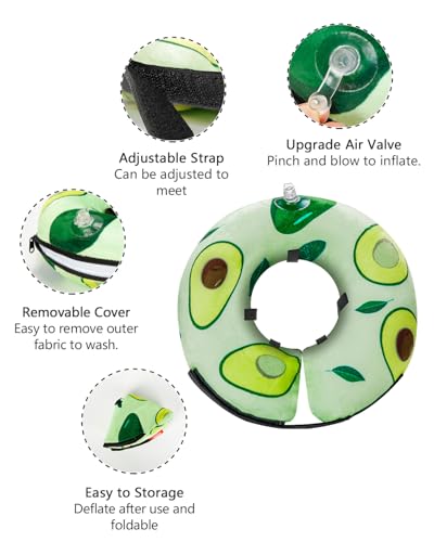 Inflatable Dog Cone (Avocado / L(15"-20"))