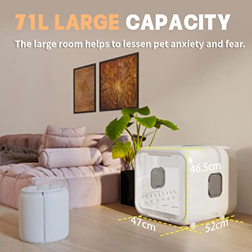 Automatic Pet Dryer Box for Cats and Small Dogs (white-Standard)