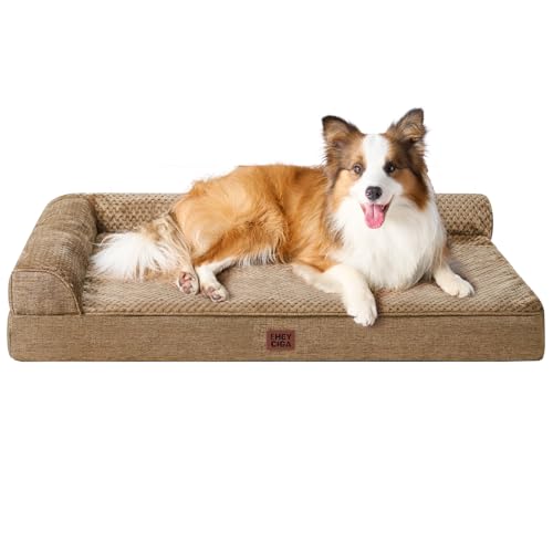 XL Dog Bed Memory Foam for Crate (Camel / 41.0"L x 27.0"W x 6.5"Th)