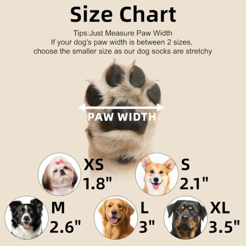 Dog Socks Shoes for Hot Pavement to Prevent Licking Paws (Gray / X-Small (Paw Width: 1.8"))