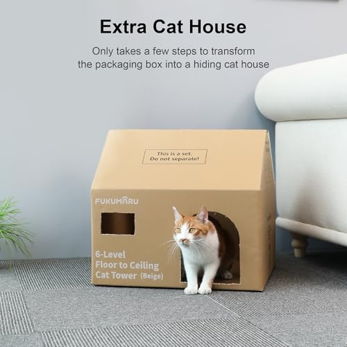 Floor to Ceiling Cat Tree (Beige)