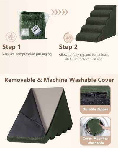Dog Stairs for High Beds (Green)