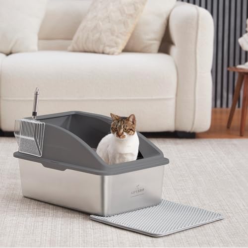 Stainless Steel Litter Box (Dark Grey / XX-Large)