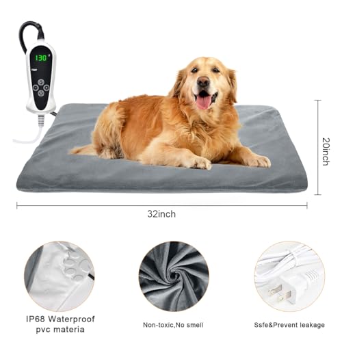 Pet Heating Pad (XX-Large: 32"x 20" / Grey)