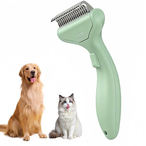 Undercoat Rake for Dogs & Cats (Light-Green)