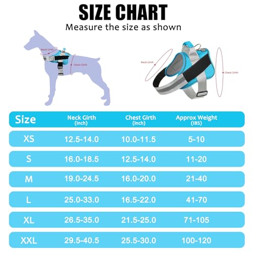 Dog Harness No (X-Large (Pack of 1) / OceanicBlue)