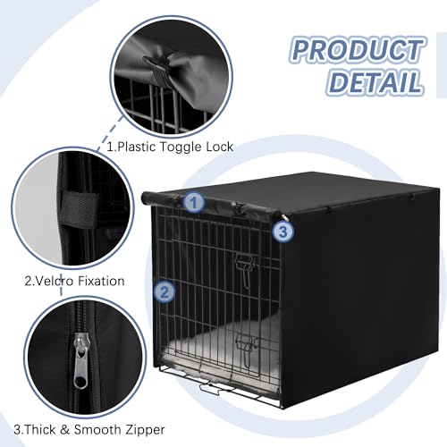 Dog Crate Cover (29.9"L x 18.9"W x 20.9"H / Black)
