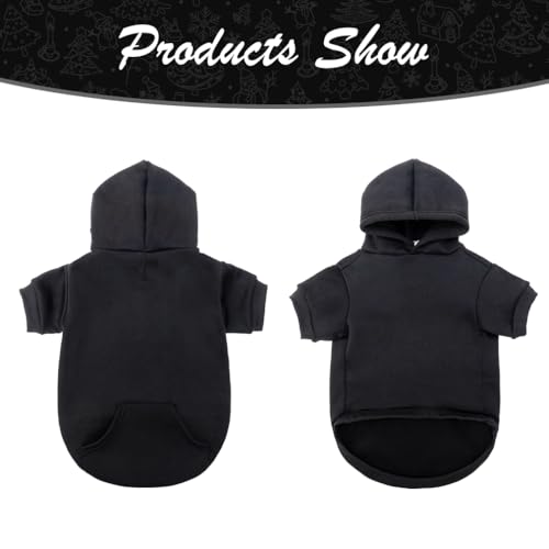 Dog Hoodie for Large Medium Small Dogs (Black / Large)