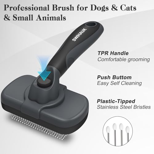 Self Cleaning Slicker Brush (Gray)