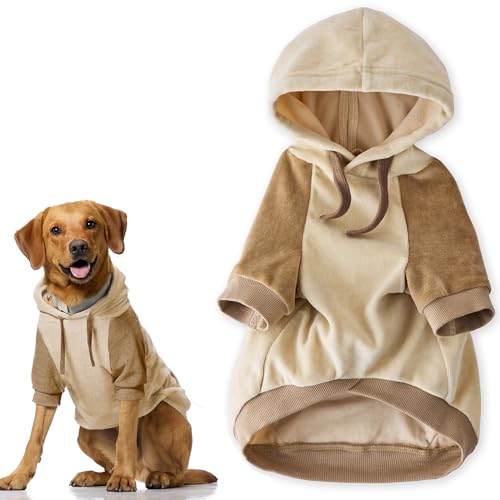 Cooper II Dog Hoodie (Coffee Color Block / XX-Small (4-7 lbs))