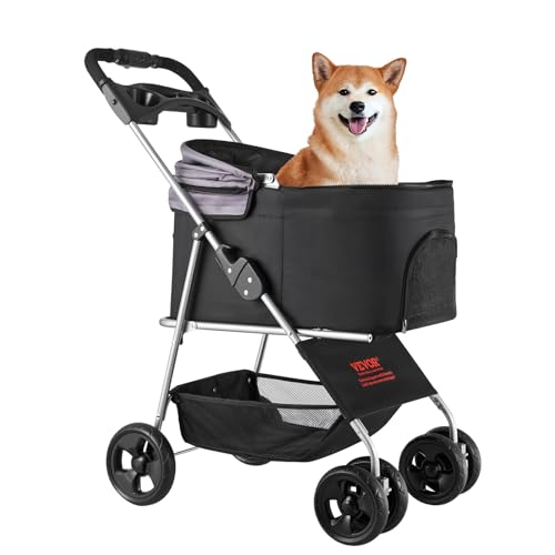 Pet Stroller 35 lbs Weight Capacity (4 wheels, For Pets up to 35 Pound)