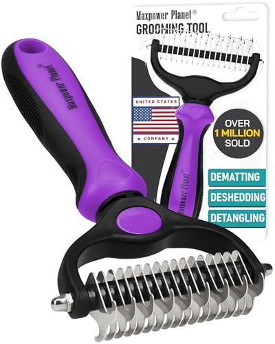 Pet Grooming Brush (Purple / L)