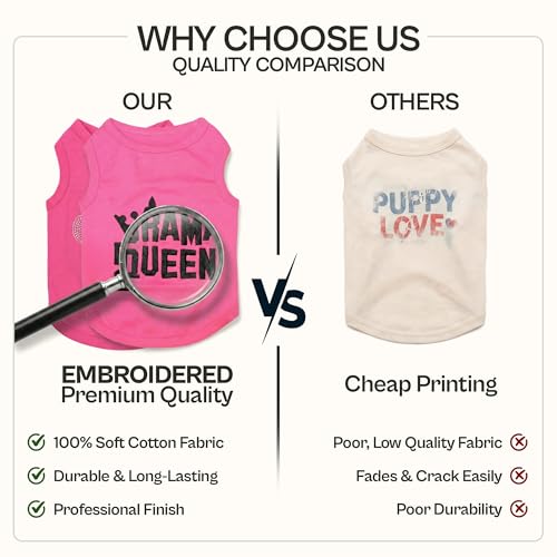 2 Pack Dog Shirts (Large / Diva + Drama Queen)