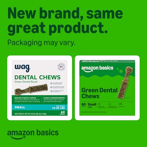 Dental Dog Treats to Help Clean Teeth & Freshen Breath for Small Dogs (Small Dogs (15 - 25 lb) / 60 Count (Pack of 1))