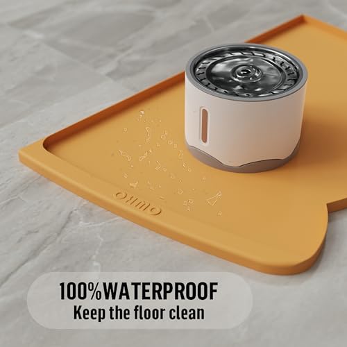 Large Dog Food Mat (24"L x 15"W / Honey)