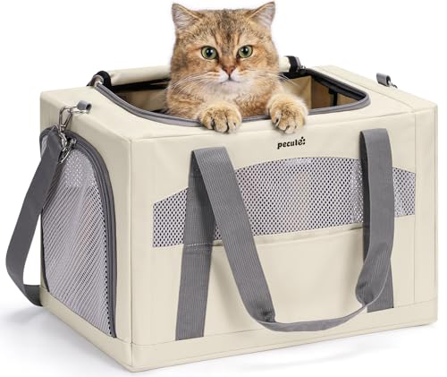 Cat Carrier Stable (Beige / 16.9"L x 11.0"W x 11.0"H)