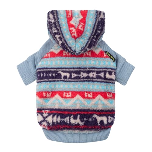 Classic Fleece Dog Hoodie (X-Large / Fair Isle)