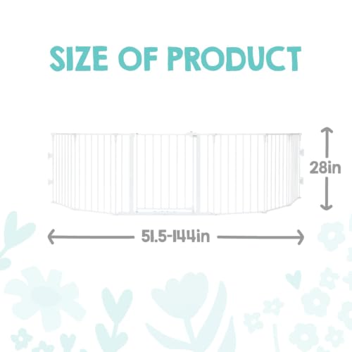 Safety 51.5" 144" Metal 2 (144"W x 28"H / White)