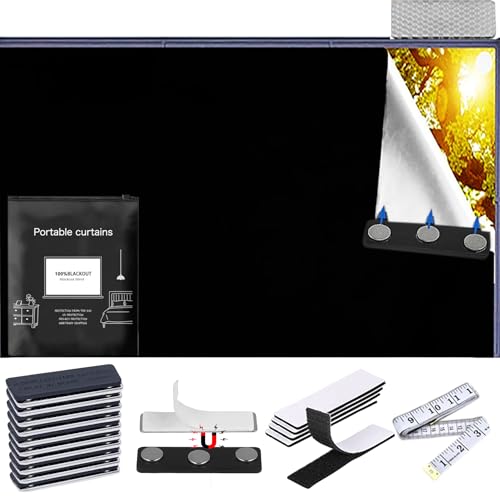 100% Blackout Curtains Blinds Portable Magnetic Window Shades Cover for Any Size