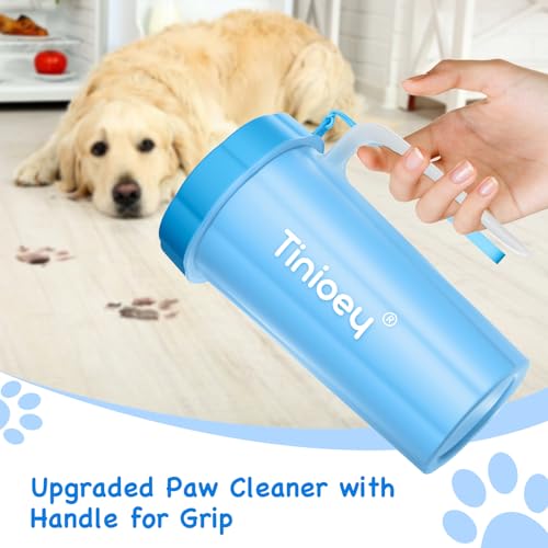 Paw Cleaner with Handle for Large Dogs and Pets (Large with Handle / Blue)