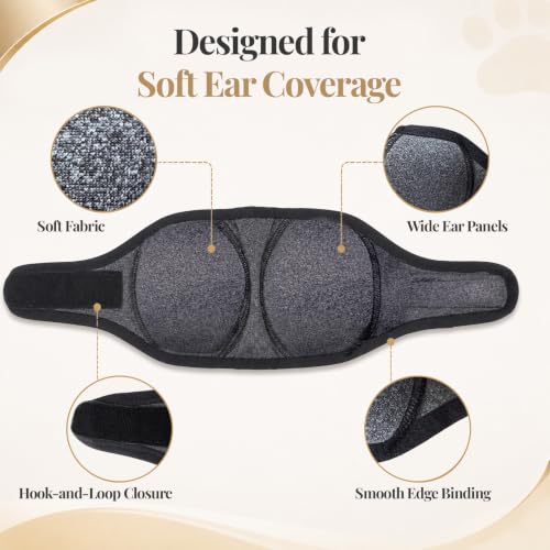 Dog Ear Wrap for Dogs (Charcoal Gray / Large)