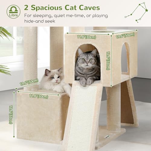 Z78 Heavy Duty Cat Tree for 20lbs Large Adult Cats (Beige / 78 inch)