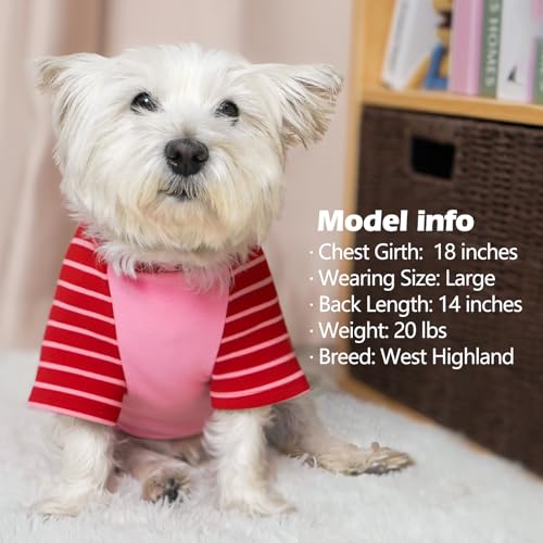 2Pack Dog Sweater with Sleeves Fleece Shirt for Medium Dogs (X-Large (30-50lbs) / 10# Pink)