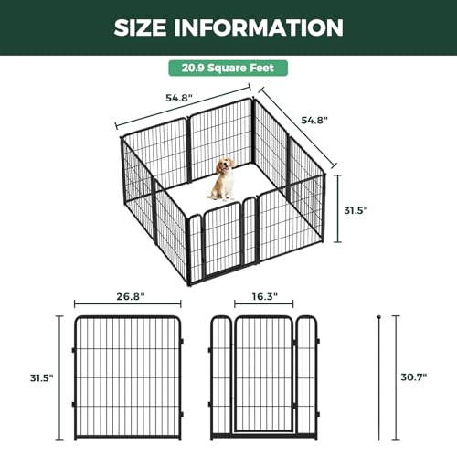 Homeplus Indoor Dog Playpen (Black / 32"H)
