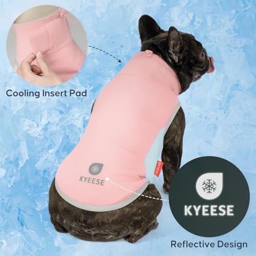 Dog Cooling Vest Evaporative Turtleneck Dog Cooler Jacket for Summer (Pink / Small (4-7lbs))
