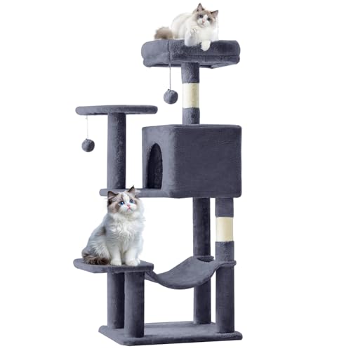 44 Inch Small Cat Tree Tower for Indoor Cats and Kittens (Dark Grey / 44IN)