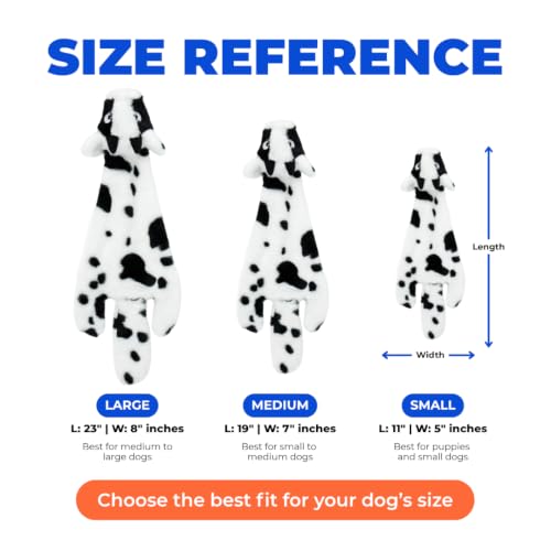 2-in-1 Stuffless Squeaky Dog Toy - Cow, Medium (Cow / Medium)
