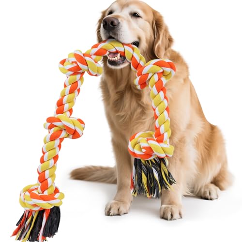 Dog Rope Toy for Large Dogs (Orange / Large)