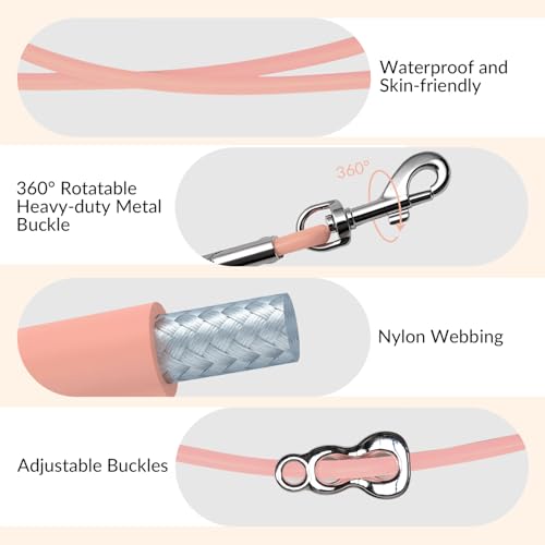 8.2ft Hands Free Dog Leash (Pink)
