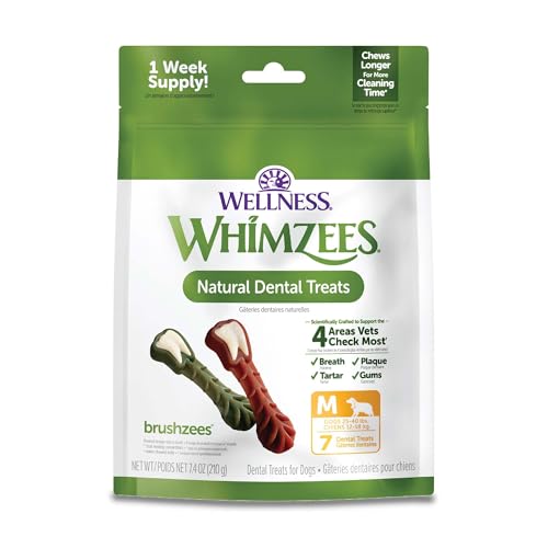 Wellness WHIMZEES Daily Brushzees Dog Dental Treats (7 Count (Pack of 1))