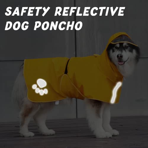 Dog Raincoat Hooded Slicker Poncho (Medium / Yellow)
