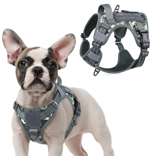 Tactical Dog Harness for Small (Grey Camo / Small)