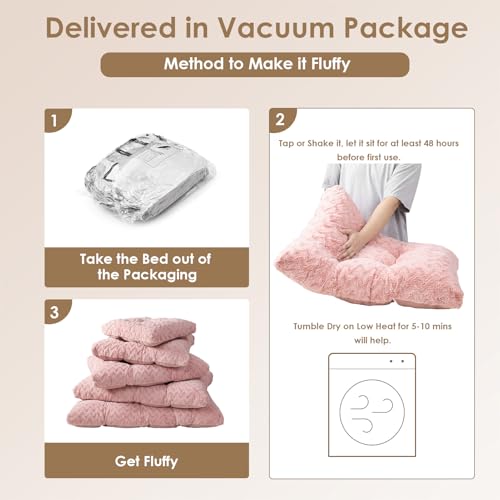 XXL Dog Bed 47x29 Inch (Pink / 47" x 29"x 4")