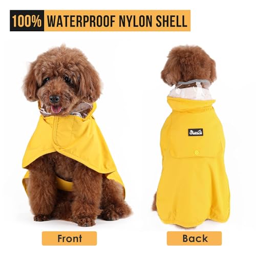 Dog Raincoat Waterproof Rain Jacket (A-Yelllow / Medium)