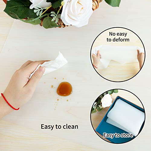 2 Pack Oversize Silicone Table Mats (04-translucent / 23.6"L x 15.7"W)