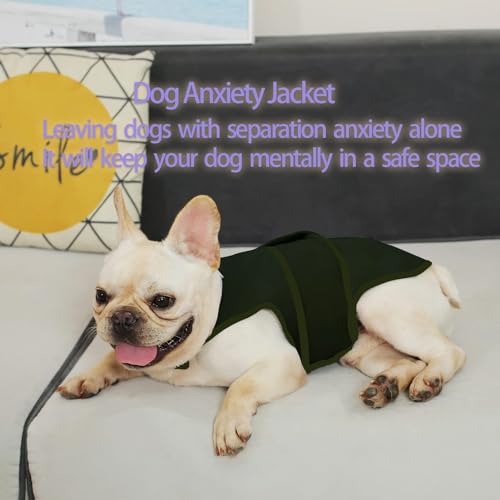 Dog Anxiety Vest Calming Jacket for Small Medium Large Dogs (Darkgreen / XX-Large)
