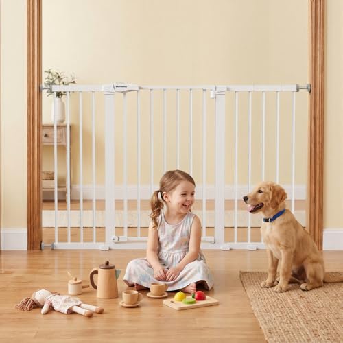 36" Extra Tall Baby Gate for Doorways (White / 29.7-57"W x 36"H)
